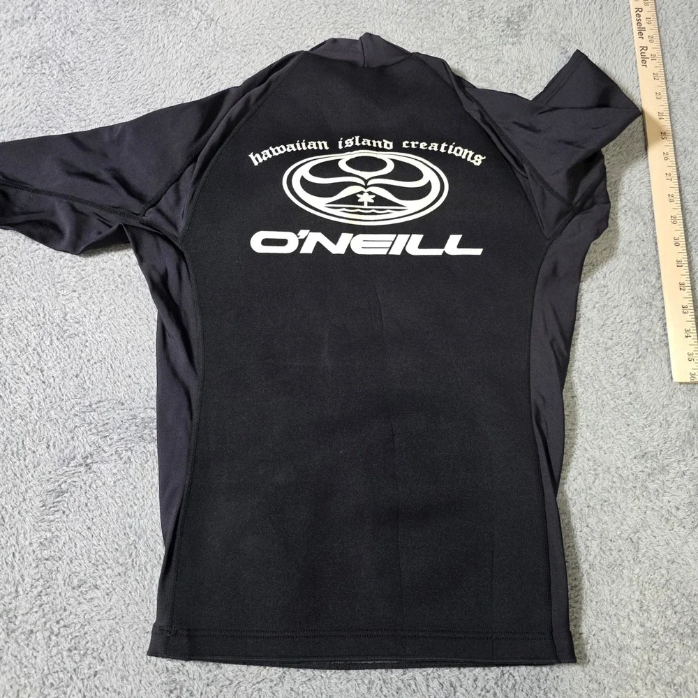 O'Neill Mens XL Rash Guard Black Hawaiian Island Creations HIC Vintage 3301 USA